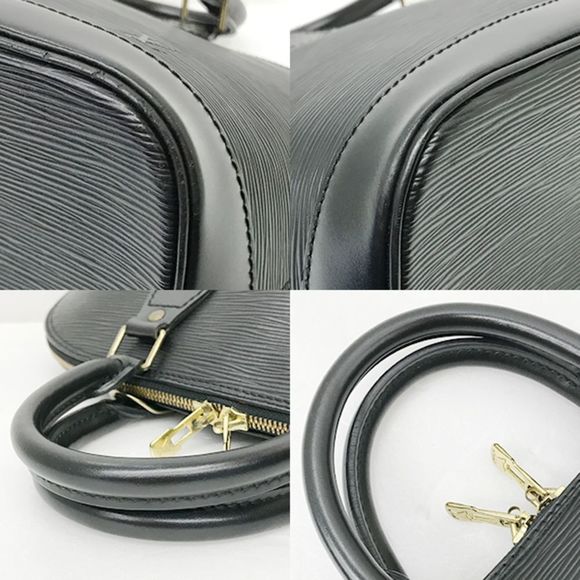 Louis Vuitton Alma Epi Mini Boston Epi Leather Noir Black LV Handbag - Picture 5 of 6